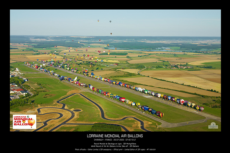 Lorraine Mondial Air Ballons 2009 - Record mondial de décollage en ligne de montgolfières