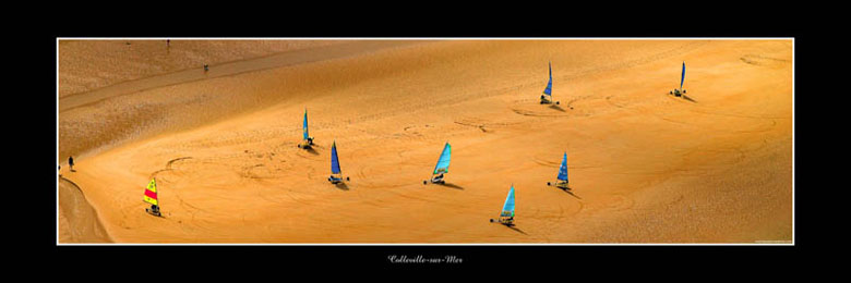 Photo panoramique sur support lamin&eacute; - Chars &agrave; Voile