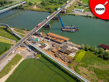 Suivi de chantier d'un pont sur la moselle