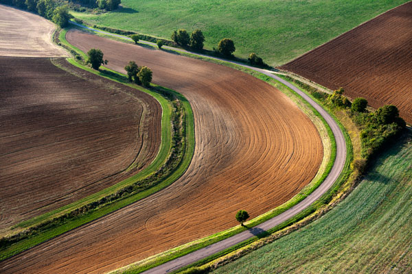 Photo aerienne : Les Chemins de Saint-Jacques de Compostelle Vus du Ciel