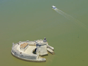 Photo aérienne du Fort Louvois (à proximité de l'île  d'Oléron)