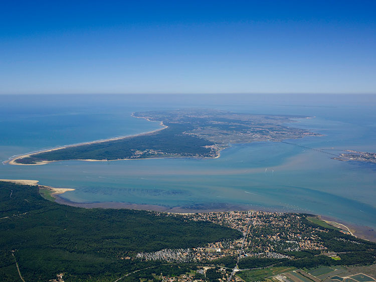 Vue aérienne de l'Île d'Oléron