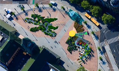 Photo aérienne de Metz - Parvis de la gare