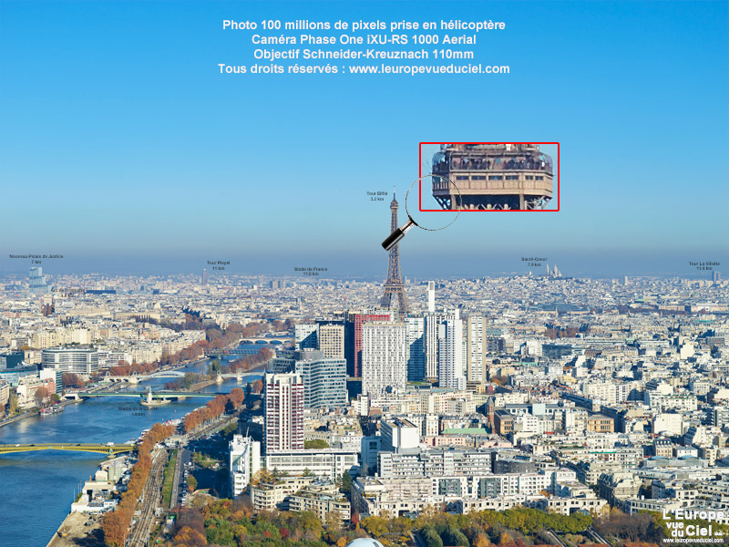 Photo aérienne de Paris en 100 millions de pixels - Novembre 2017