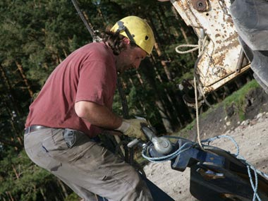 Chantier ligne tr&egrave;s haute tension