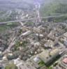 Photos aériennes de "Plan" - Photo réf. 051853 - Vue du centre de la ville avec l'glise et en arrire plan, le viaduc.