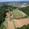 Photos aériennes de Forbach (57600) | Moselle, Lorraine, France - Photo réf. 055918 - Le Schlossberg dominant toute la ville et son stade.