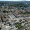 Photos aériennes de Forbach (57600) | Moselle, Lorraine, France - Photo réf. 055925 - Au premier plan, la gare de Forbach et au second, le centre ville avec son glise Saint-Rmy et le Schlossberg dominant tout ce quartier.