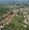Photos aériennes de Courcelles-Chaussy (57530) - Le Village | Moselle, Lorraine, France - Photo réf. 169582 - Le coeur de la ville avec le temple.