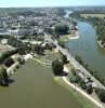 Photos aériennes de "Plan" - Photo réf. 17797 - Le pont sur le Layon au confluent avec la Loire. Au 1er plan, la station de pompage.