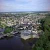 Photos aériennes de "Sarthe" - Photo réf. 9127 - Le village de Malicorne et les rives de la Sarthe amnages pour le public.