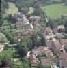 Photos aériennes de "église" - Photo réf. 37286 - L'glise avec clocher  flche octogonale et tuiles vernisses., fait partie de la beaut du patrimoine du village.