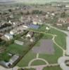 Photos aériennes de "terrain" - Photo réf. 43905 - Celle-ci a t difie au XIIe Sicle par les moines de cluny. On peut galement apercevoir le terrain de jeux de la commune.