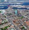Photos aériennes de "commerce" - Photo réf. 47525 - L'glise Saint-Eloi face aux bassins de la Marine et du Commerce.