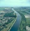 Photos aériennes de "l'orne" - Photo réf. 50928 - Le canal allant vers la mer et l'Orne  droite.