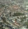 Photos aériennes de "Plan" - Photo réf. 59788 - Au premier plan, l'glise Saint Etienne puis, le temple et la Tour de l'Europe.