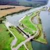 Photos aériennes de "Rhin" - Photo réf. 61740 - Les cluses entre le Rhin et le canal de Huninge.