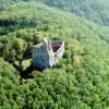 Photos aériennes de "châteaux" - Photo réf. 61780 - Enceinte des XIII et XIV sicles avec un donjon carr.