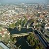 Photos aériennes de "Plan" - Photo réf. 61831 - Le barrage Vauban et l'htel du Dpartement au premier plan.