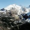 Photos aériennes de "neige" - Photo réf. 61933 - Station touristique aux pieds des Hautes Pyrnes.