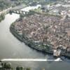 Photos aériennes de "riviere" - Photo réf. N001714 - La ville se trouve au creux d'un mandre du Lot.