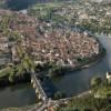 Photos aériennes de "riviere" - Photo réf. N001716 - Le long du Lot, les quais Sgur d'Aguesseau et Champollion.