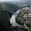Photos aériennes de "riviere" - Photo réf. N001717 - Reflets du pont Valentr dans le Lot.