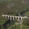 Photos aériennes de "ferrée" - Photo réf. N007641 - Le viaduc de Clcy (Calvados) qui traverse la valle de l'Orne fut mis en service en 1873 et l'est encore aujourd'hui.