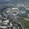 Photos aériennes de "Rhin" - Photo réf. N017997 - Le Canal du Rhne au Rhin et la rivire L'Allan traversent la ville