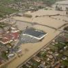Photos aériennes - Incendies, inondations, tempêtes - Photo réf. T072606 - Les inondations  Lunville (Meurthe-et-Moselle) en 2004.
