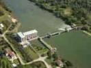 Photos aériennes de "riviere" - Photo réf. T037634 - Un barrage hydrolectrique sur la Moselle  Argancy.(Moselle)
