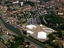 Photos aériennes de "centre" - Photo réf. T042166 - La ville est traverse par le canal du Centre et par La Bourbince.
