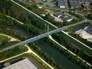 Photos aériennes de "Doubs" - Photo réf. T066561 - Un pont suspendu  Etupes dans le Doubs.