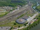 Photos aériennes de "gare" - Photo réf. T077400 - La gare de triage et la rontonde SNCF de Damelevires en Meurthe-et-Moselle.