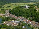 Photos aériennes de "Village" - Photo réf. T080268 - Le village de Dun-sur-Meuse et son glise perche qui domine la rue principale. (Meuse)