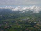 Photos aériennes de "LFRB" - Photo réf. T084387 - L'aroport de Brest-Guipavas sous plusieurs couches de nuages.