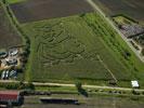 Photos aériennes de "moselle" - Photo réf. T087959 - Un labyrinthe en forme de hibou  Vigy (Moselle).