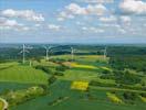 Photos aériennes de "electricité" - Photo réf. T100674 - Les oliennes de Schilienne Sidec au milieu de la campagne mosellane.