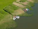 Photos aériennes de "étang" - Photo réf. T100678 - Des bateaux de plaisance amarrs dans l'Etang de la Blanche Chausse, une branche de l'Etang du Stock.