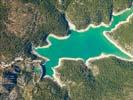 Photos aériennes de "barrage hydro%E9lectrique" - Photo réf. U099993 - Le barrage hydro-lectrique Rigaud sur le Lac Bimont de Saint-Marc-Jaumegarde.