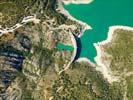 Photos aériennes de "barrage hydro%E9lectrique" - Photo réf. U099994 - Le barrage hydro-lectrique Rigaud sur le Lac Bimont de Saint-Marc-Jaumegarde.