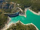 Photos aériennes de "barrage hydro%E9lectrique" - Photo réf. U099995 - Le barrage hydro-lectrique Rigaud sur le Lac Bimont de Saint-Marc-Jaumegarde.