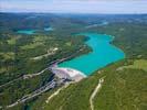 Photos aériennes de "hydroélectrique" - Photo réf. U100123 - Le barrage hydro-lectrique du Lac de Vouglans.