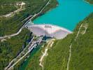 Photos aériennes de "hydroélectrique" - Photo réf. U100124 - Le barrage hydro-lectrique du Lac de Vouglans.