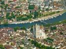 Photos aériennes de Auxerre (89000) | Yonne, Bourgogne, France - Photo réf. U100662 - La Cathdrale Saint-Etienne, dont la deuxime tour est reste inacheve.
