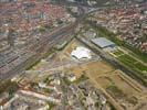 Photos aériennes de "centre" - Photo réf. U101981 - L'tat d'avancement du chantier du Centre Pompidou de Metz le 18/04/2010.