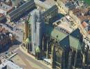 Photos aériennes de Metz (57000) | Moselle, Lorraine, France - Photo réf. U102031 - Un gigantesque chafaudage est en place pour la rnovation d'un des clochers de la Cathdrale Saint-Etienne de Metz.