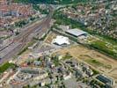 Photos aériennes de "centre" - Photo réf. U102932 - L'tat d'avancement du chantier du Centre Pompidou de Metz le 23/05/2010.