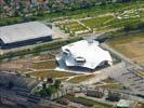 Photos aériennes de "centre" - Photo réf. U102944 - L'tat d'avancement du chantier du Centre Pompidou de Metz le 23/05/2010.
