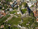 Photos aériennes de "châteaux" - Photo réf. U108181 - Les chteaux de Bellinzona figurent depuis l'an 2000 sur la liste du patrimoine culturel mondial de l'UNESCO.